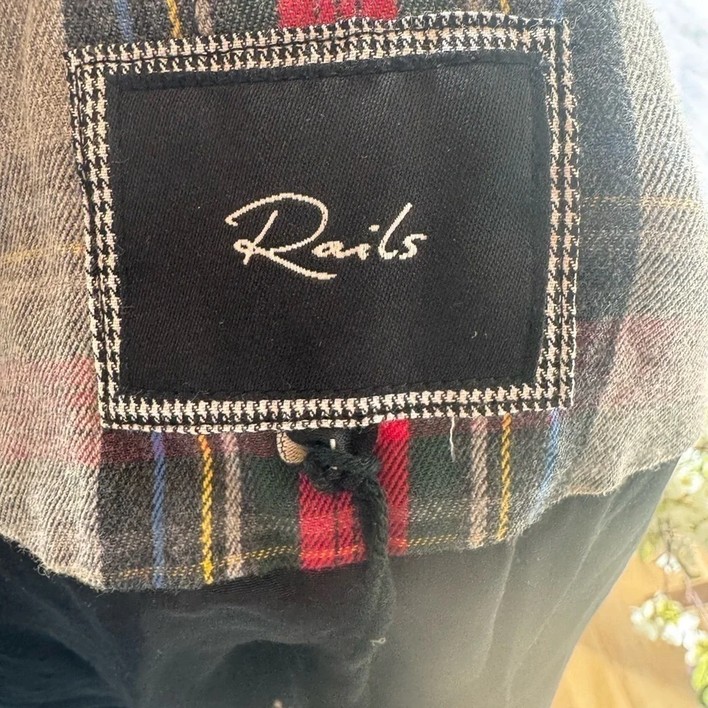Rails Plaid Jacket Large Elbow Patches